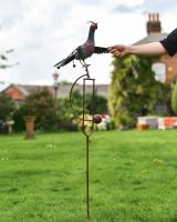 Rustic Hand Painted Recycled Metal Pheasant 