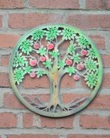 Scarlet Bounty Silhouette Garden Wall Art mounted on brick wall