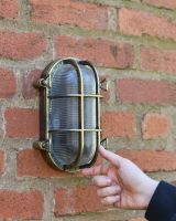 Scale image of nautical bulkhead garden wall light