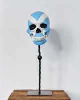 Freestanding Scottish Flag Skull Ornament