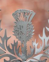Scottish Thistle Artistic Plant Pot Spike - Set of Two thistle detailing