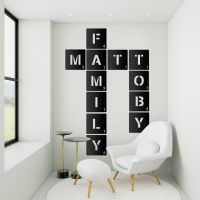 Black Letters in grid pattern 