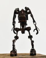 Recycled Metal Parts "Pilot Robot" Ornament 