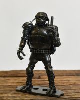 Scrap Metal "Federico" Fighting Turtle Ornament 