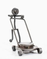 Mowing Scrap Metal Sculpture front view