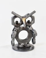 Owlet Scrap Metal Sculpture front view