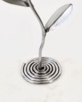 Close up of Scrap Metal Sunflower Sculpture base Close up of Scrap Metal Sunflower Sculpture base