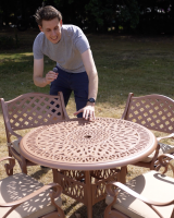 The “Astoria” Deluxe 4-Seater Outdoor Dining Set - Terracotta
