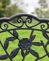 Black Rose Motif on Bench 