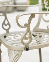 Scroll Arm Rest on Garden Chair 