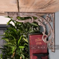 Side View of the Scroll Design Cast Iron Shelf Bracket