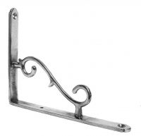 Scroll Effect Bright Chrome Shelf Bracket 18cm x 14cm