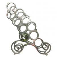 Silver Finish Scroll Design Wine Rack Silver Finish Scroll Design Wine Rack