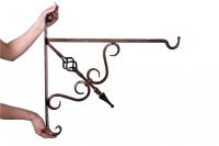 Scroll Effect Single Basket Hanging Basket Bracket For Lamp Posts Scroll Effect Single Basket Hanging Basket Bracket For Lamp Posts