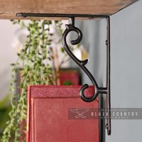 Black Scroll Shelf Bracket in Situ