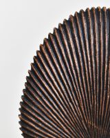 Seashell Inspired Cast Aluminium Home Sculpture dpleated detailing