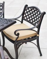 Milford full furniture set without parasol. Chair with lattice back and seat cushion