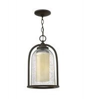 "Maine" Seeded Glassed Candle Inspired Hanging Lantern