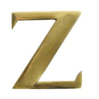 Polished Brass Self Adhesive Letter Z