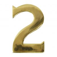 Polished Brass Self Adhesive Number 2 Polished Brass Self Adhesive Number 2