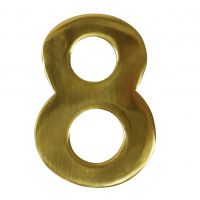 Polished Brass Self Adhesive Number 8 Polished Brass Self Adhesive Number 8