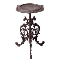 "Serpent" Gothic Cast Iron Side Table in a Rustic Finish