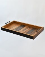 Reclaimed Wood Serving Tray with Handles