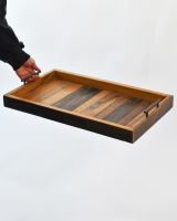 Scale image of rustic finish serving tray