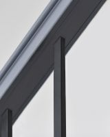 Close-Up of Fitting for Set of 2 Matte Black "Enfield" Stair Spindles - Pattern 1