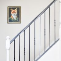 Set of 2 Matte Black "Enfield" Stair Spindles - Pattern 1 - Spindle ONLY - No Brackets