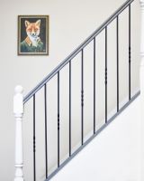 Set of 2 Matte Black "Enfield" Stair Spindles - Pattern 1 - Spindle ONLY - No Brackets in Situ
