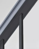 Close-Up of Fitting for Set of 2 Matte Black "Enfield" Steel Stair Spindles - Pattern 11