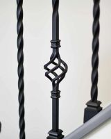 Close-Up of Alternating Twisted and Double Basket Spindle