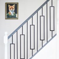 Set of 2 Matte Black "Enfield" Steel Stair Spindles - Pattern 10 - Spindle ONLY - No Brackets
