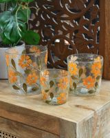 Floral Handpainted Mosaic Jar