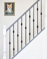 Set of Two Matte Black Spindles In Situ  Set of Two Matte Black Spindles In Situ