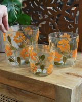 Scale image of three sizes floral jar