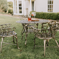 Close up of "Edworth Manor" Dining Set in Brushed Gold Close up of "Edworth Manor" Dining Set in Brushed Gold