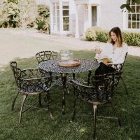 "Edworth Manor" Antique Bronze Dining Set 