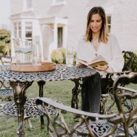 Close up of Antique Bronze Dining Set 