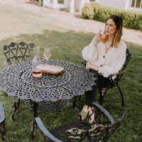 Antique Bronze "Wootton House" Four Seat Dining Set in Garden  Antique Bronze "Wootton House" Four Seat Dining Set in Garden