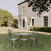 Antique Silver Wentworth Bistro Set  Antique Silver Wentworth Bistro Set