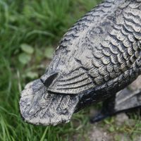 Tail Feathering on Brushed Gold Goose Sculpture Tail Feathering on Brushed Gold Goose Sculpture
