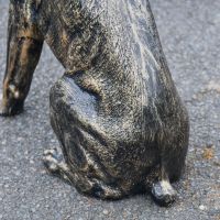 Rear view of Brushed Gold Dog Tail 