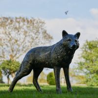 "Luna" Wolf Garden Sculpture 