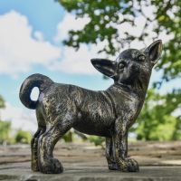 Brushed Gold Standing Chihuahua Sculpture
