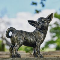 Brushed Gold Standing Chihuahua Sculpture