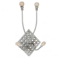4 Prong hat and coat hook diamond back plate