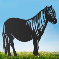 Shetland Pony Sheet Steel Silhouette in Black Finish