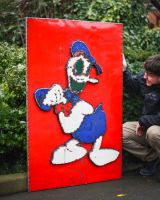 Short-tempered Sailor Oil Drum Scrap Metal Wall Art